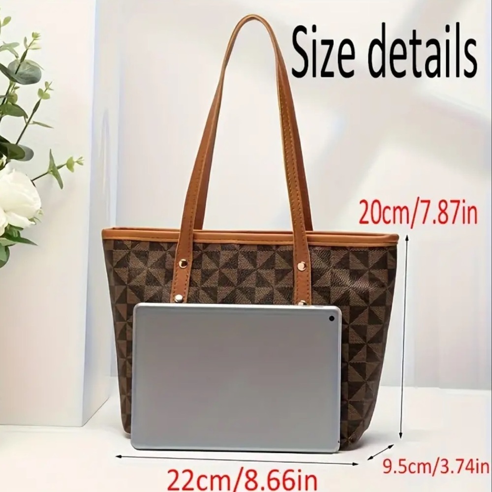 NEW| Women's Geometric Print Trendy Shoulder Bag - Picture 6 of 9